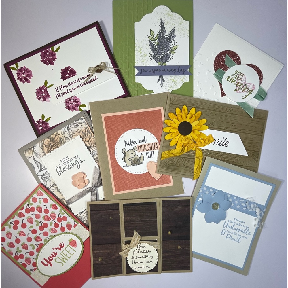 10 Handmade Motivation/Encouraging Stampin Up! Cards! NEW